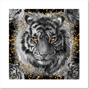 Bengal Tiger - Cool Tiger - Siberian Tiger - Orange Tiger eyes Posters and Art